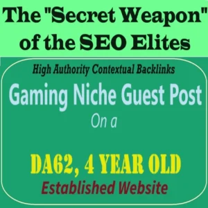 Premium SEO Guest Post on my DA60+ Gaming Blog with Dofollow backlink