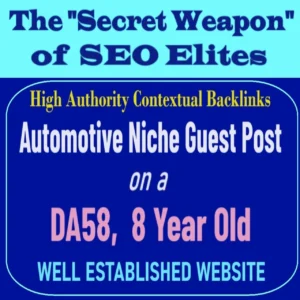 Premium SEO Guest Post on my DA50 Plus Automotive Blog with Dofollow backlink