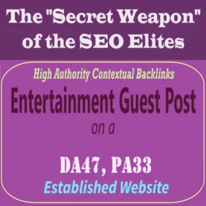 Premium SEO Guest Post on my DA40+ Entertainment Blog with Dofollow backlink