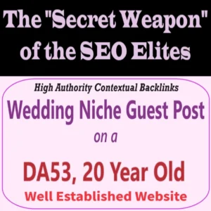 Premium SEO Guest Post on my DA50+ Wedding Blog with Dofollow backlink