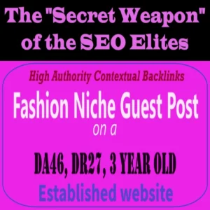 Premium SEO Guest Post on my DA40+ Fashion Blog with Dofollow backlink