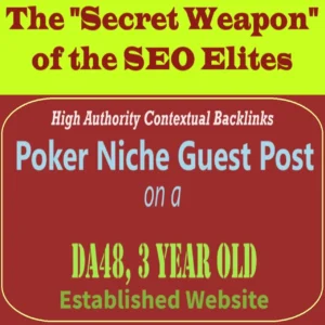 Premium SEO Guest Post on my DA40+ Poker Blog with Dofollow backlink